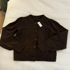 Gap button down sweater cardigan brown